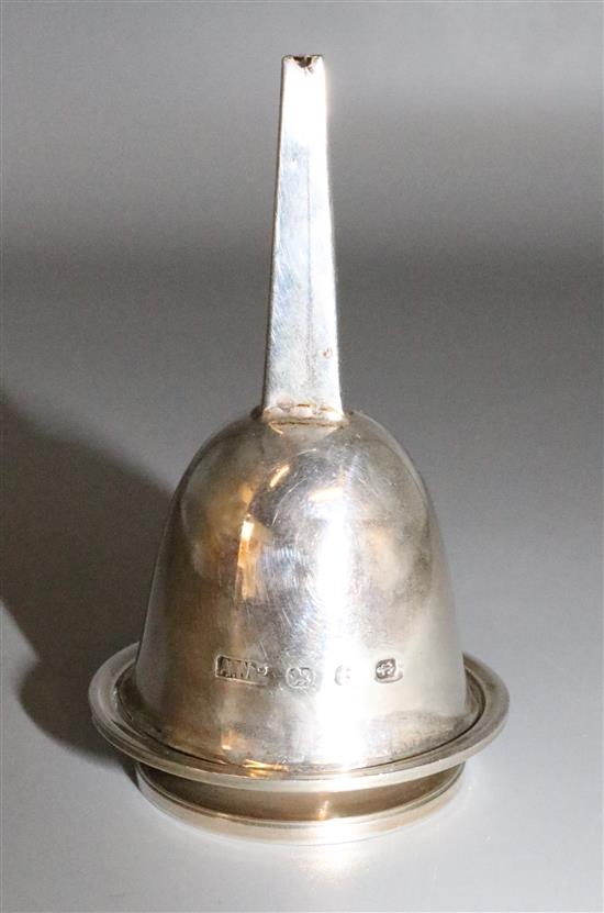Silver perfume funnel and wafer dish